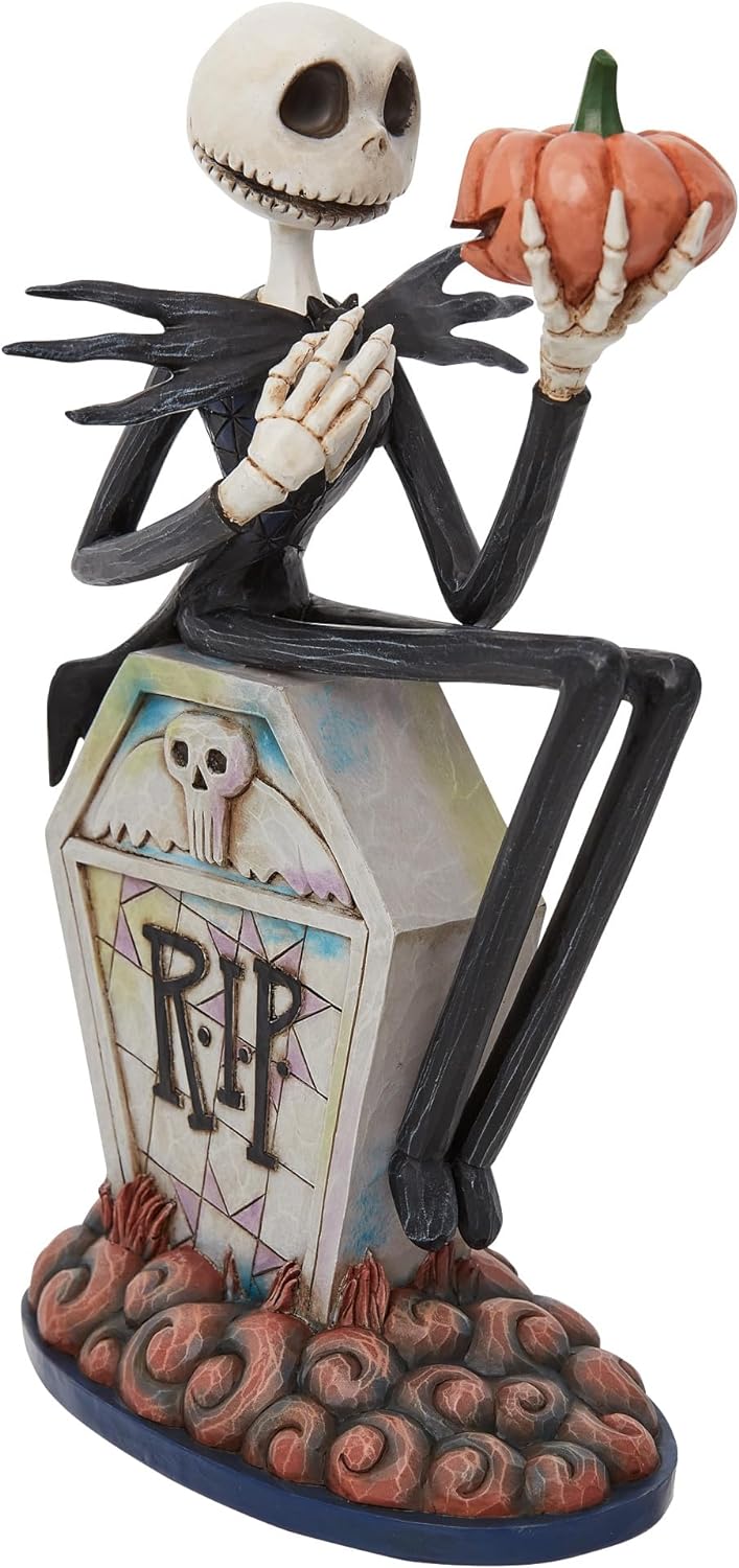 Enesco - Disney Traditions Nightmare Before Christmas Jack On Gravestone 8.75 Figure, Einheitsgrosse