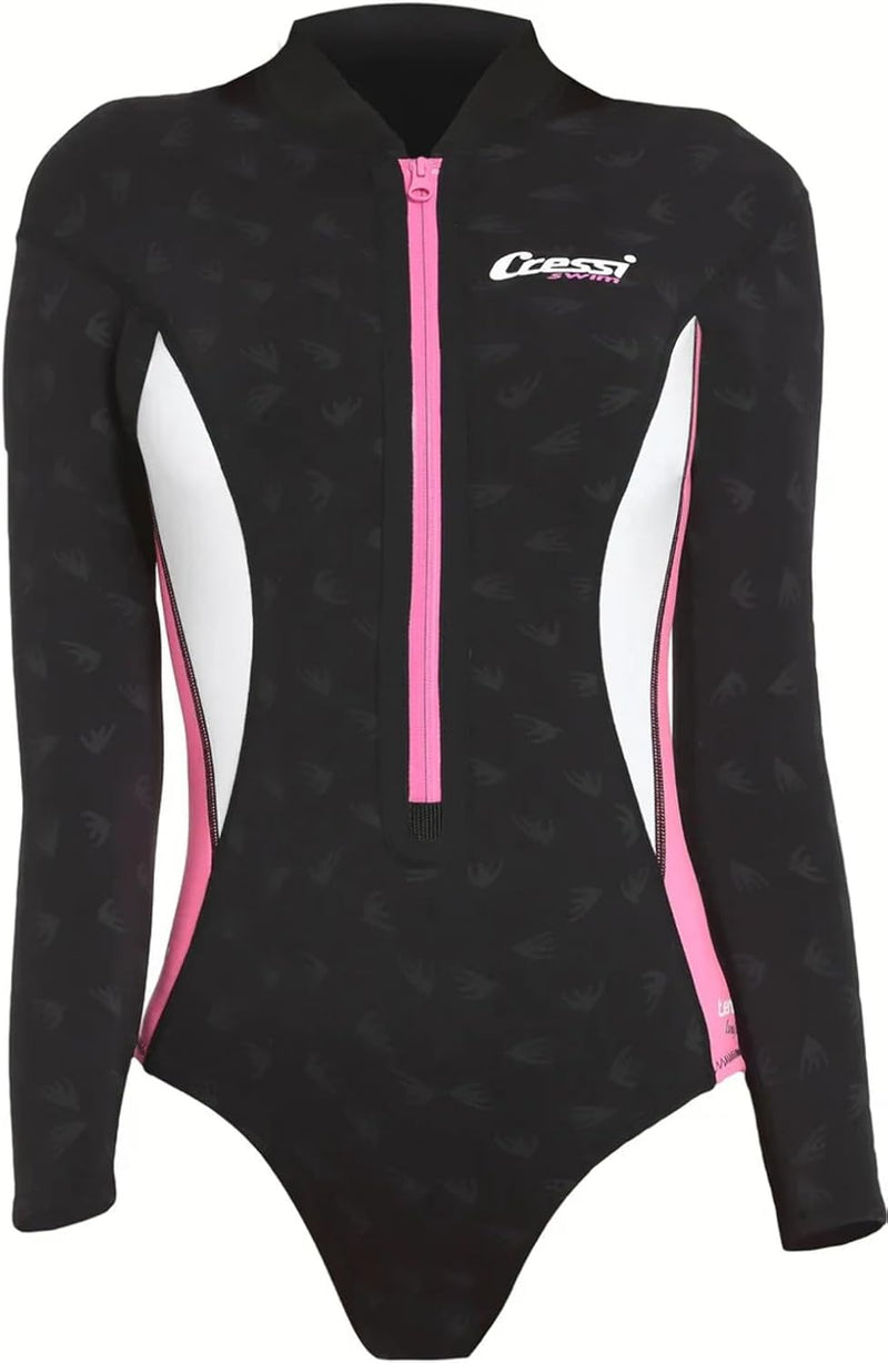 Cressi Termico Long Sleeve Lady Swimsuit 2 mm - Damen Badeanzug Langärmelig, aus Hochelastischem Neo