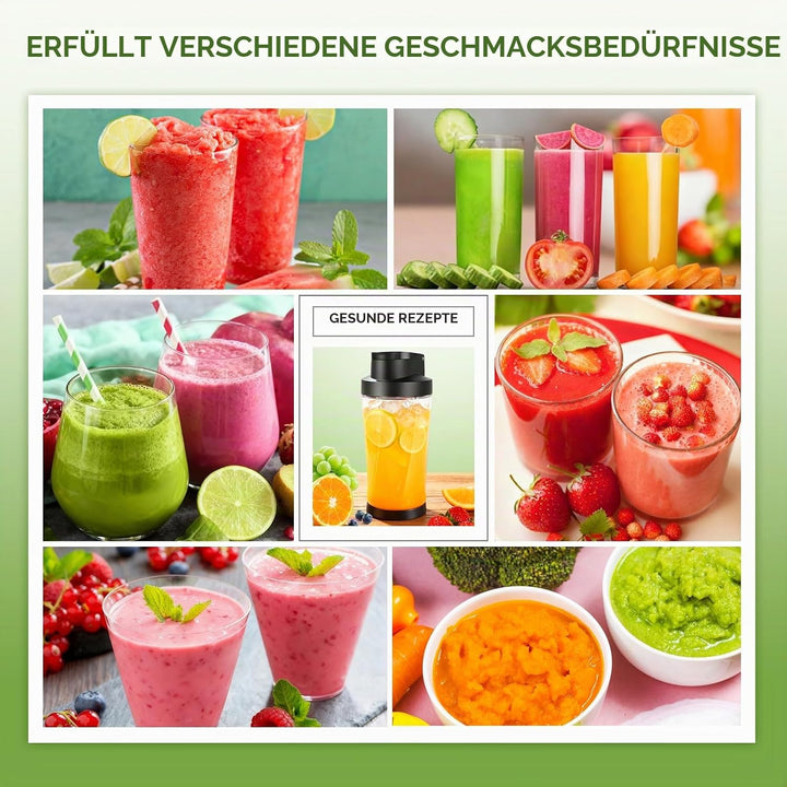 Mixer Smoothie Maker 700ml, Wiederaufladbarer, 6000 mAh Portable Blender, 3D 6 Klingendesign und IP6