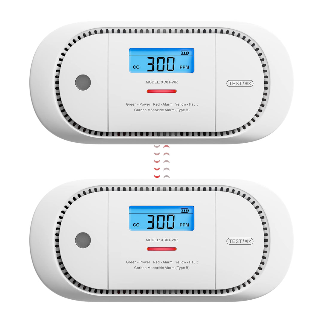 X-Sense Vernetzbarer CO Melder mit Spitzenwert Speicher, Kohlenmonoxidmelder, Akkurater Sensor mit A