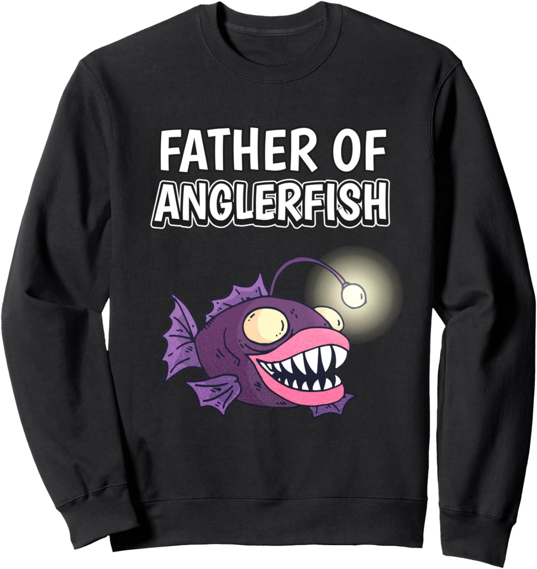Herren Jungen Father Of Anglerfish Papa Vatertag Seeteufel Sweatshirt