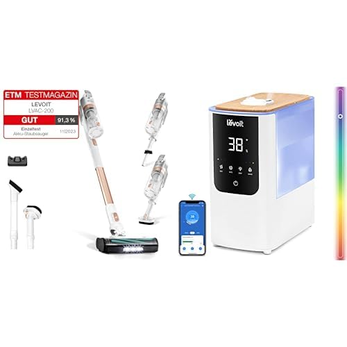 Levoit kabelloser Akku-Staubsauger LVAC-200 Golden Smart Luftbefeuchter Oasismist 450s Mit 4-in-1 LV