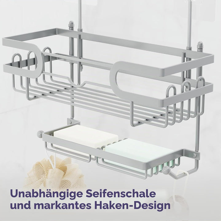 SWTYMIKI Duschregal zum Hängen Dschablage Hängend - Duschablage Hängend Für Dusche Glastür Duschkorb