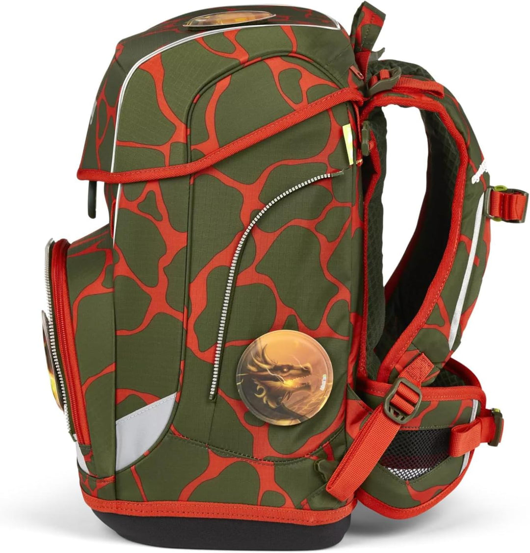 ergobag cubo light Set ergonomischer Schulrucksack, extra leicht, Set 6-teilig inkl. Seitentaschen,