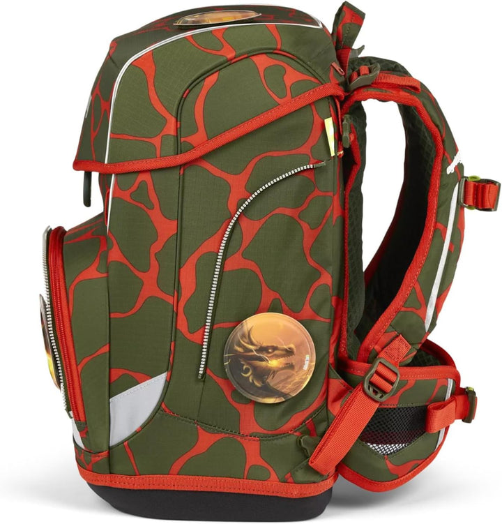 ergobag cubo light Set ergonomischer Schulrucksack, extra leicht, Set 6-teilig inkl. Seitentaschen,
