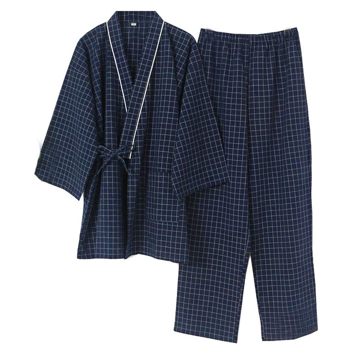 un-brand Japanischer Kimono-Baumwoll-Hanfu-Pyjama-Anzug für Herren in Übergrösse Taoistische Kleidun