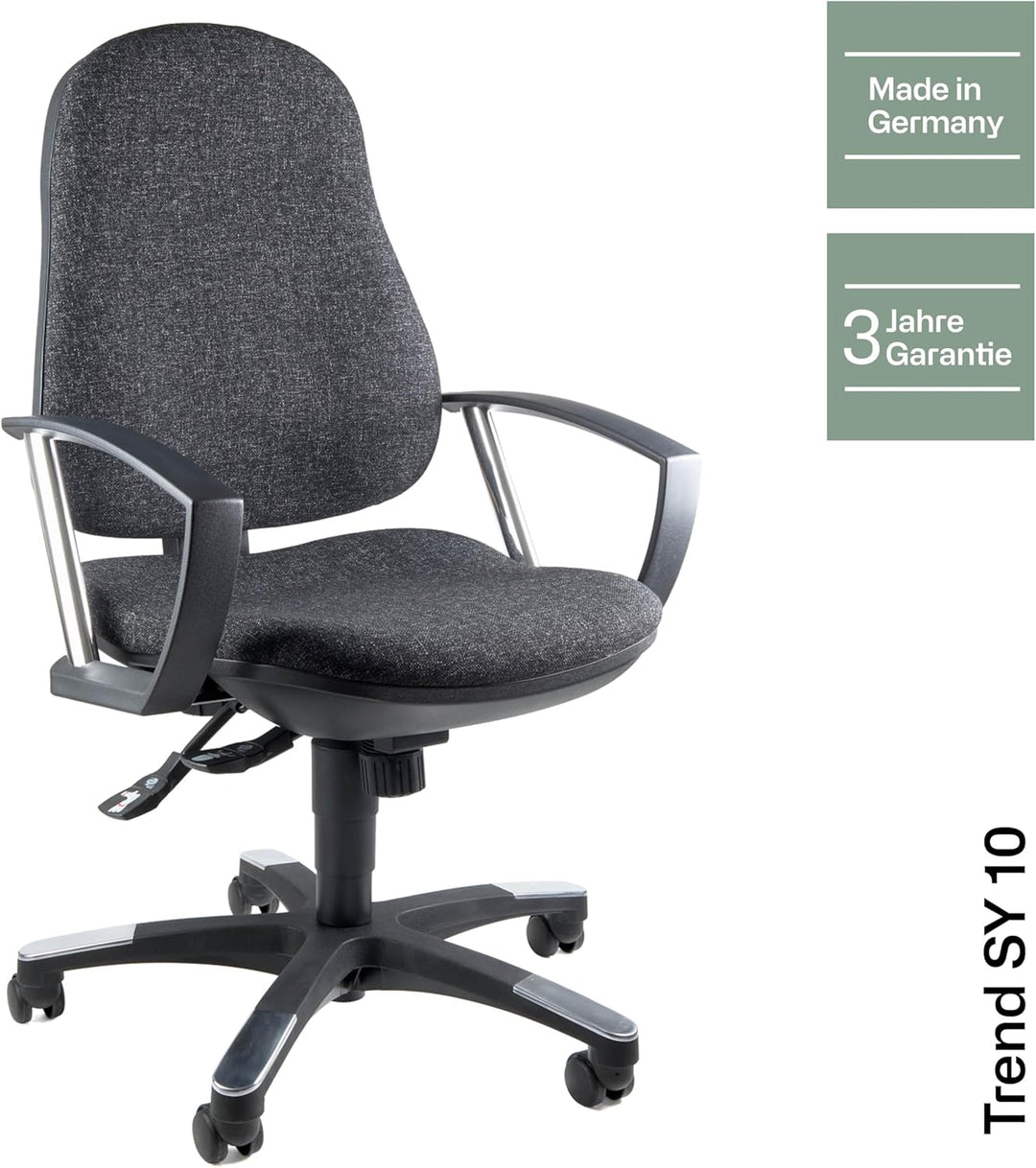 Topstar 9020AG22, Trend SY 10, Bürostuhl, Schreibtischstuhl, ergonomisch, mit Armlehnen, Bezugsstoff