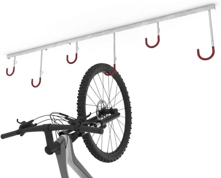Hängeparksystem 3806 - Fahrradständer für 6 Fahrräder - Deckenmontage | Reihen-Hängeparker | Stahl v
