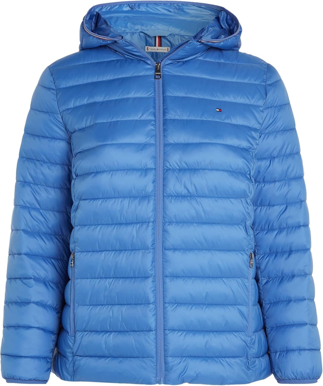Tommy Hilfiger Damen Daunenjacke Padded Stripe Jacket Winter 46 Iconic Blue, 46 Iconic Blue