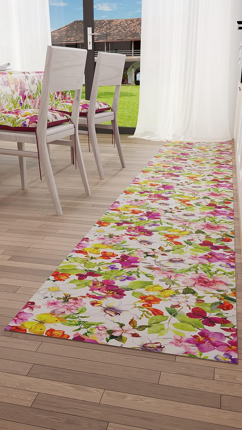 PETTI Artigiani Italiani Teppich für Küche 52x180 cm Farfalle, 52x180 cm Farfalle