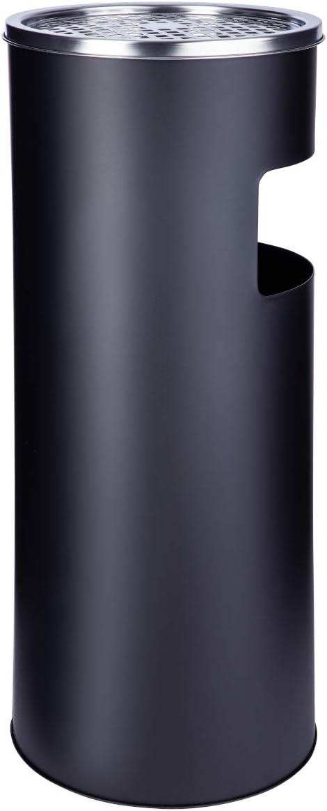 SVITA Standaschenbecher 30 Liter mit Mülleimer Aschenbecher Abfalleimer mit Inneneimer (Schwarz), Sc