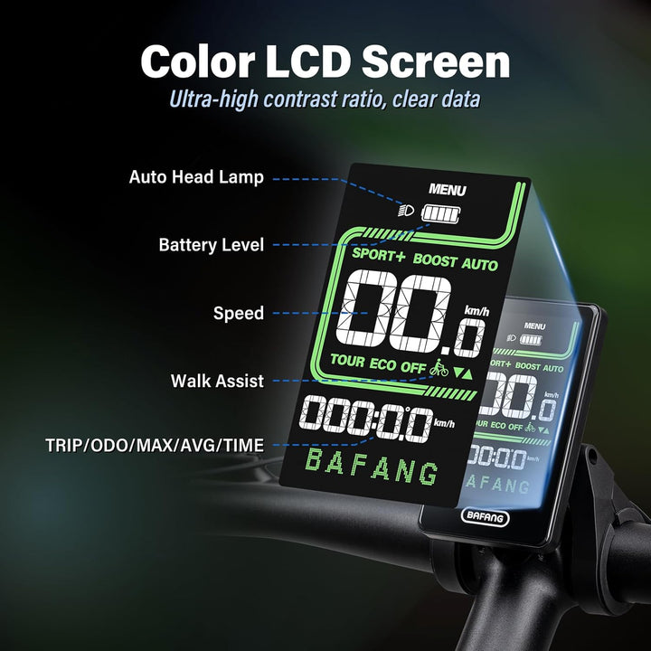 BAFANG Ebike Display CAN Version für M620, M600, M560, M510, M420 Mittelmotoren, E-Bike Display Fahr