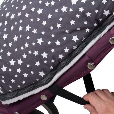 JYOKO KIDS Fusssack für Kinderwagen kompatibel mit Baby Jogger City Mini (FLEECE, WINTER SKY)