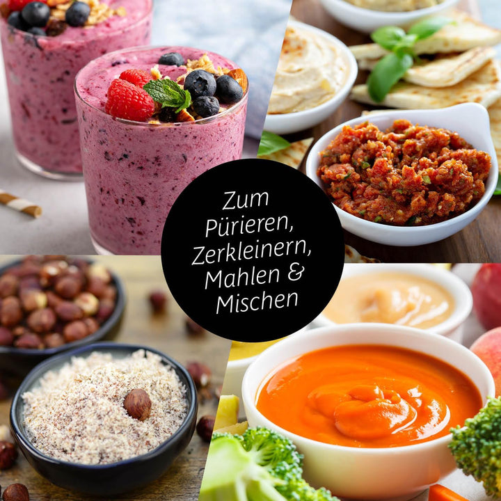 GOURMETmaxx Mixer &amp; Smoothie Maker 4-tlg. | Standmixer elektrisch für den Vitaminkick to go | Nutrit