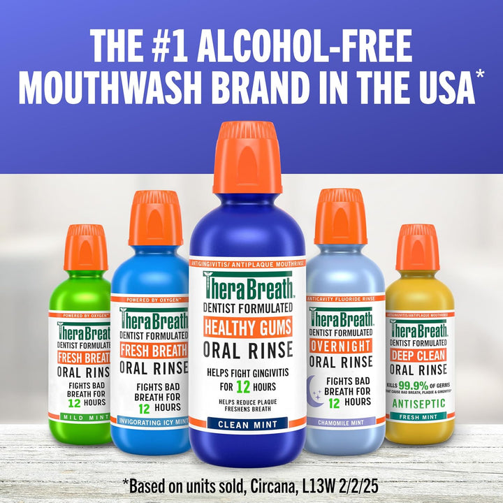 TheraBreath 24 Hour Healthy Gums Periodontist Formulated Oral Rinse, 16 Ounce (Pack of 2)