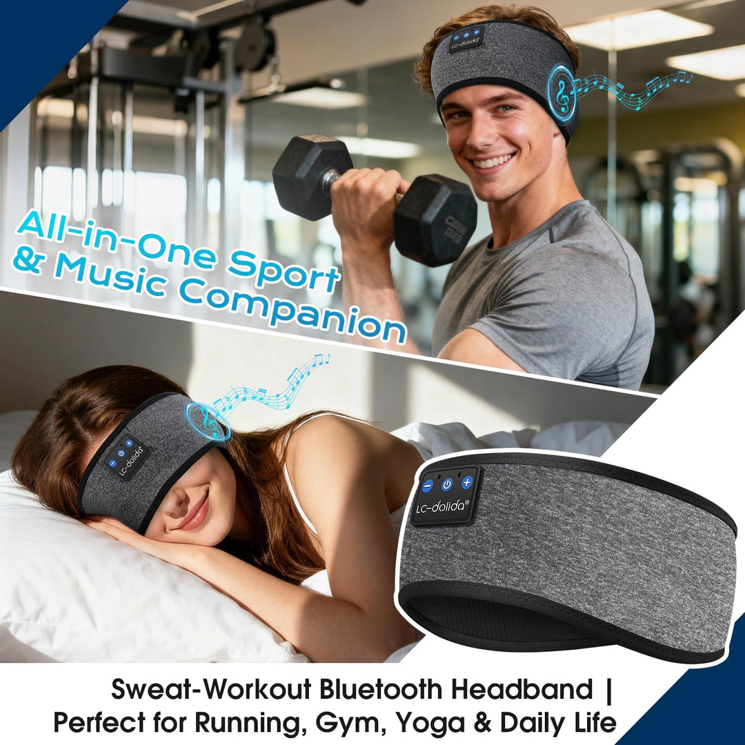 LC-dolida Schlafkopfhörer Bluetooth Kopfhörer Stirnband Bluetooth Kopfhörer zum Schlafen,Sportskopfh