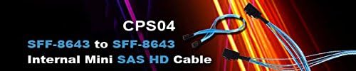 SilverStone SST-CPS04 - Internes Mini SAS HD Kabel mit beidseitigen SFF8643 Steckern, unterstützt SA