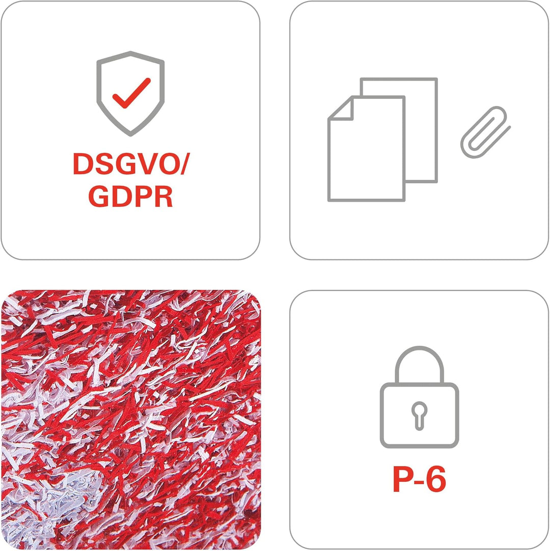 Aktenvernichter HSM SECURIO B26, Sicherheitsstufe 6, 6 Blatt (Partikelschnitt) mit automatischem Öle