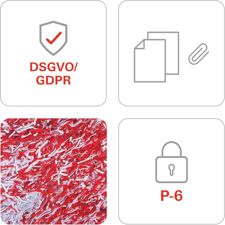Aktenvernichter HSM SECURIO B26, Sicherheitsstufe 6, 6 Blatt (Partikelschnitt) mit automatischem Öle
