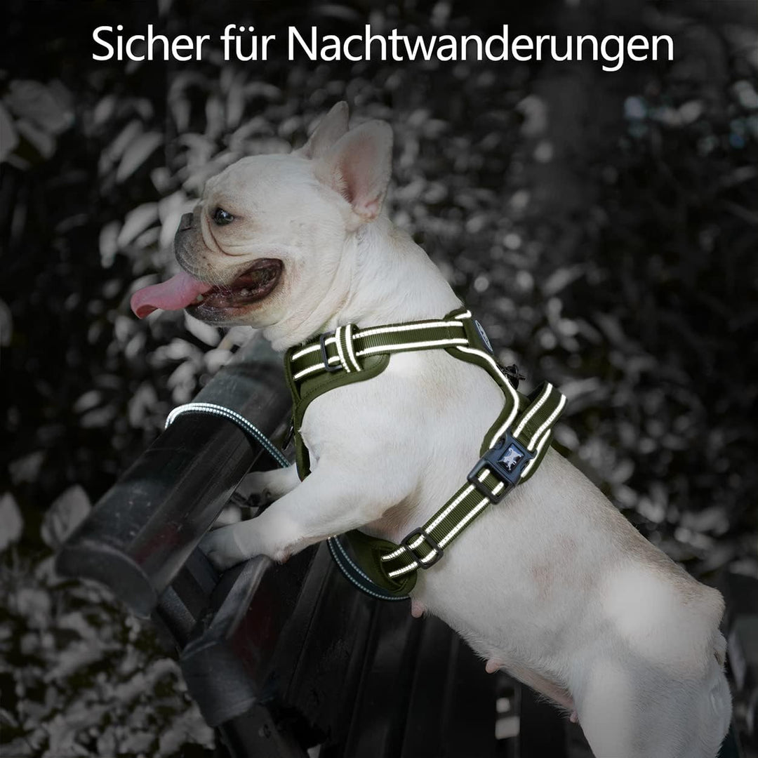 PoyPet Keine Pull Hundegeschirr, Reflektierendes Hundegeschirr für Hunde ohne Choke, Verstellbare, w