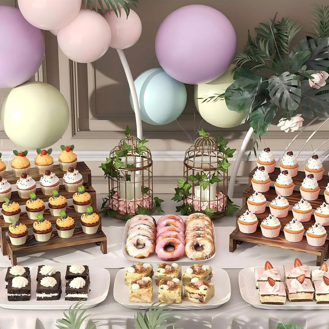 4 Tier Display Ständer, Holz Regal Organizer Tortenständer für Cupcakes, Schreibtischständer Präsent