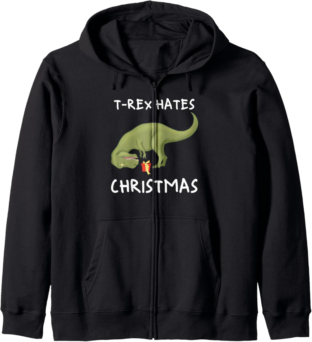 Trex Hates Christmas Lustiges Dinosaurier Xmas Weihnachts Kapuzenjacke