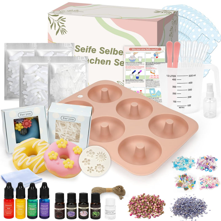 Seife Selber Machen, Donut Seifen Selber Machen Set für Anfänger