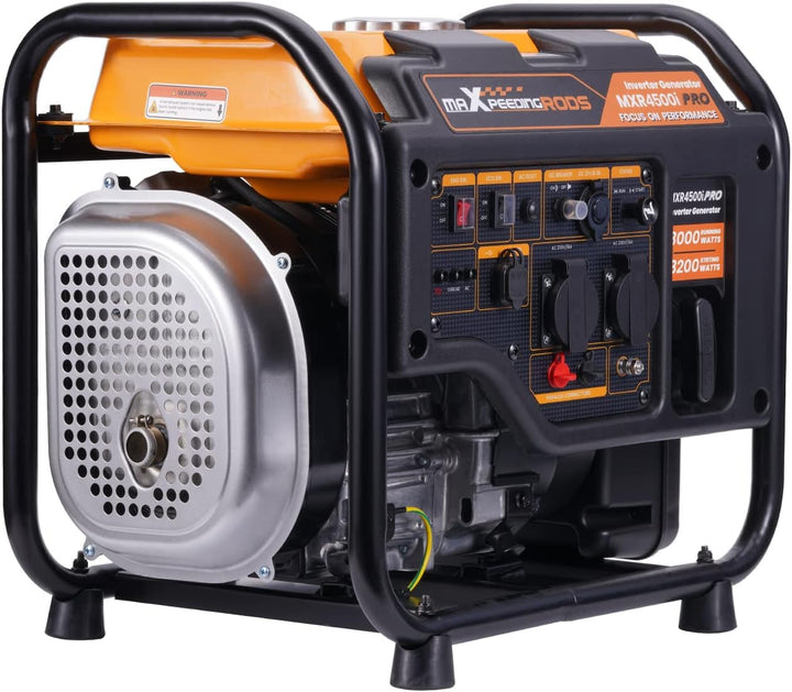 3200W Inverter-Generator, Benzin 4-Takt Backup-Stromversorgung mit Parallell-Funktion, mit AC/DC/USB