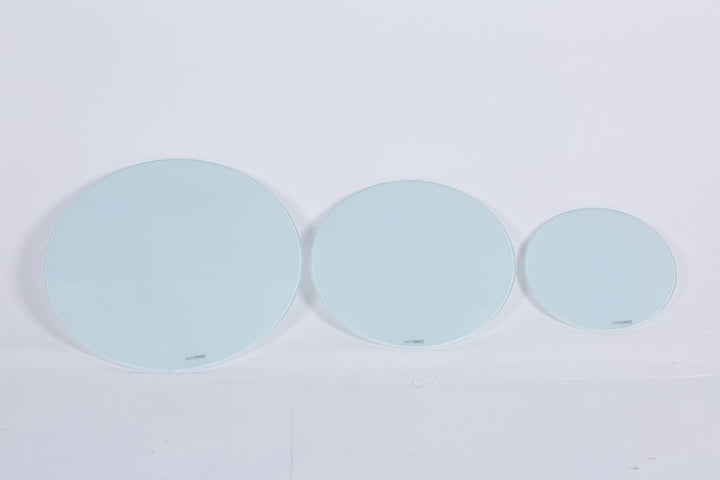 Euro Tische Glasplatte für Kaminofen und Tischplatte in Ø40cm Schutzplatte mit 6mm ESG Sicherheitsgl