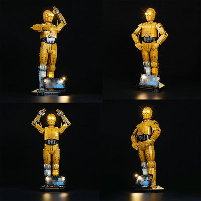 cooldac LED-Licht Kit Kompatibel mit Lego Star Wars c-3po B, LED Beleuchtungsset Kompatibel mit Lego