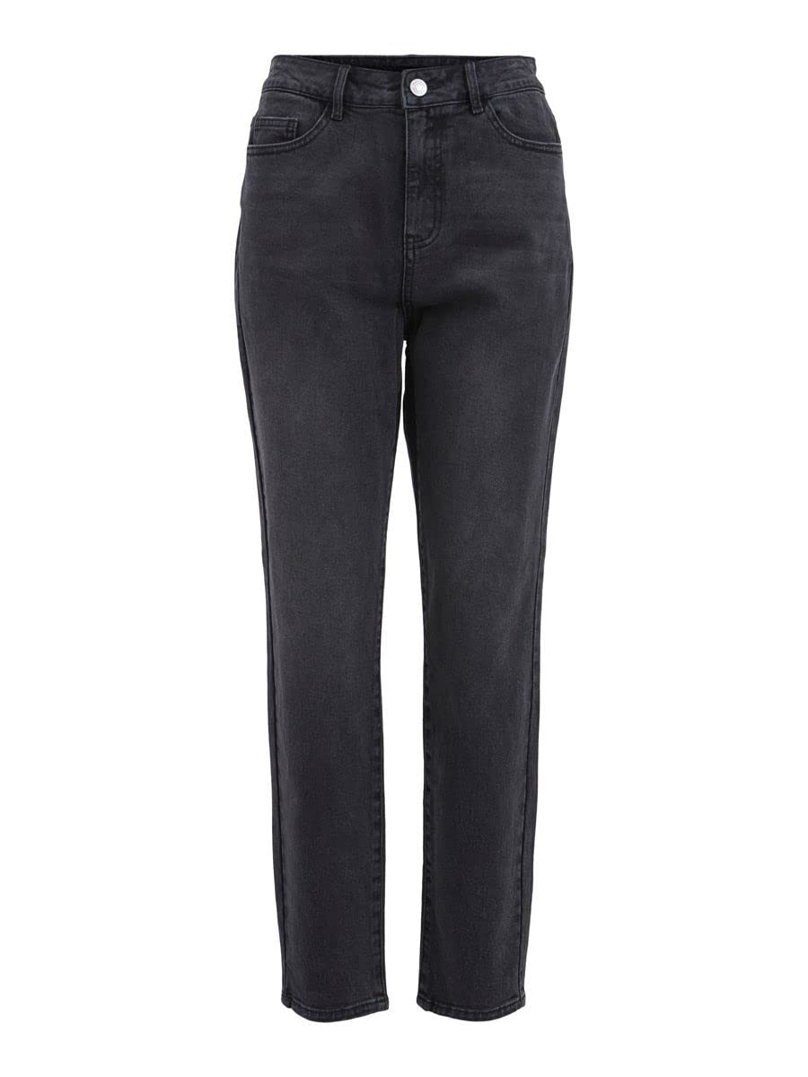 Vila Damen Vimommie Dl Hw Mom Blk-Noos Jeans 36W / 32L Black Denim, 36W / 32L Black Denim