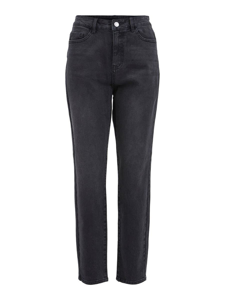 Vila Damen Vimommie Dl Hw Mom Blk-Noos Jeans 36W / 32L Black Denim, 36W / 32L Black Denim