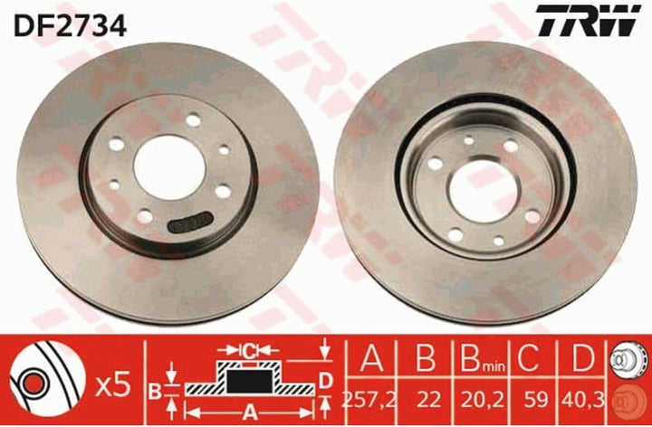 TRW AUTOMOTIVE DF2734, ein Pezzo