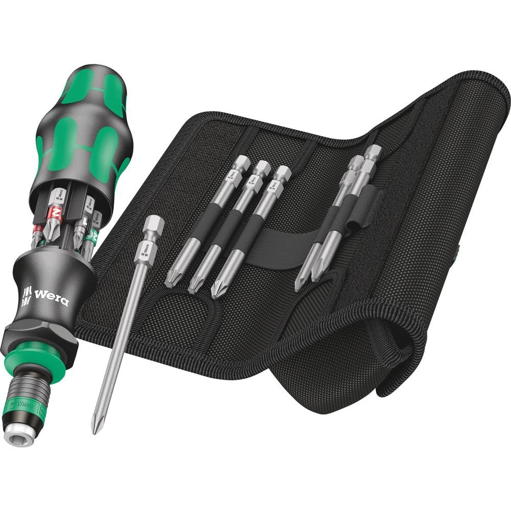 Wera 05051017001 Kraftform Kompakt 20 Tool Finder 2 mit Tasche, Schraubendreher mit Bit Magazin, 13-