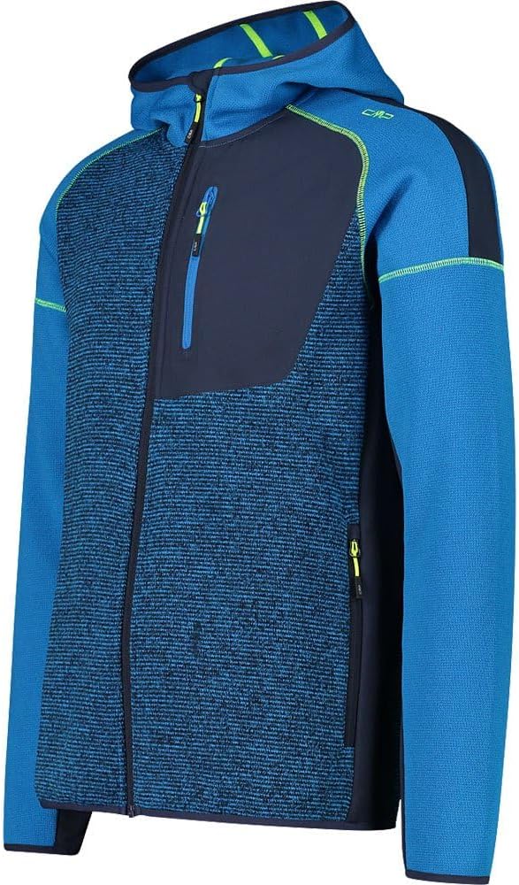 CMP Herren Herrenjacke mit Fester Kapuze fleecejacke 52 Fluss-B. Blau, 52 Fluss-B. Blau