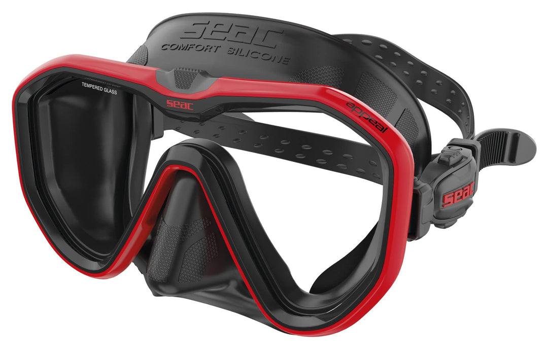 Seac Unisex-Adult Appeal Italien hergestellte Einglas-Tauchmaske mit Einer 3D-Schnalle direkt am Mas