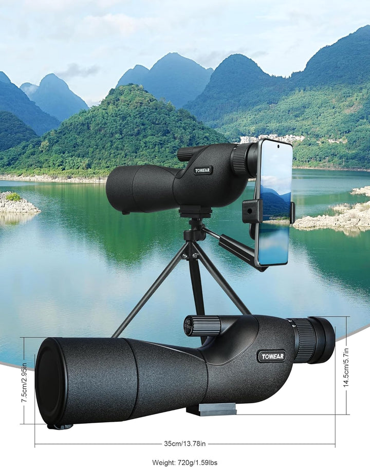 Spektiv Monokular Teleskop Hohe Vergrösserung HD 25-75x60 Variabler Multiplikator Low Light Nachtsic