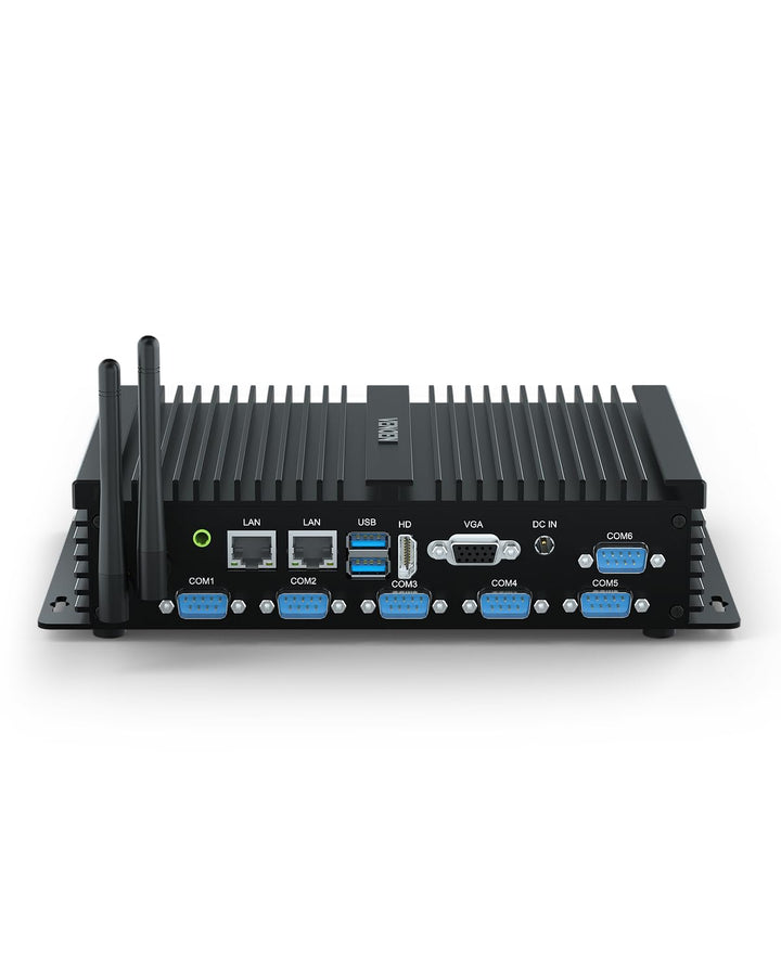 VENOEN Mini PC Industrial WIN11 Core i7 8550U, Lüfterloser Industrie PC RS232 COM, Embedded Dual LAN