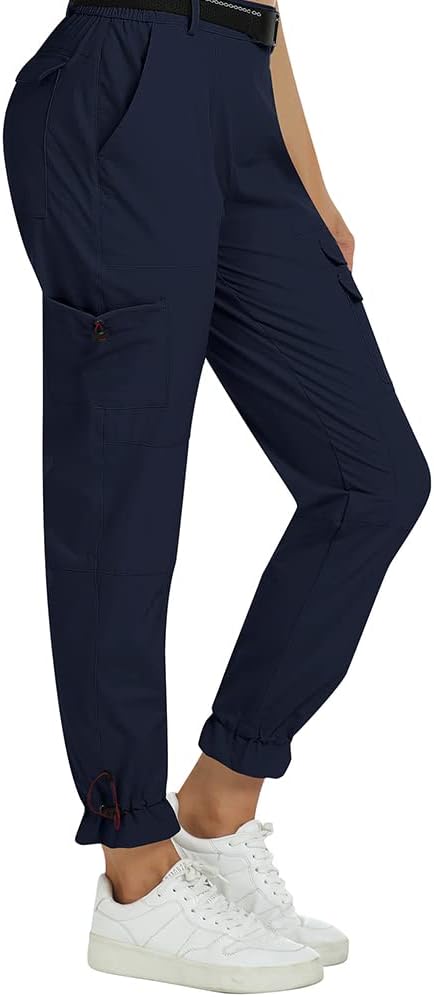 MoFiz Wanderhose Damen Leichte Cargohose Atmungsaktiv Trekkinghose Workout Wasserdicht Winddicht Cas