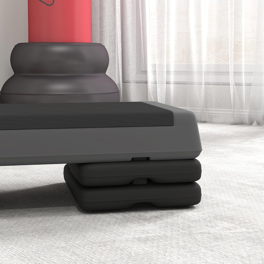 SPORTNOW Aerobic-Stepper, 10,5/15,5/20,5cm Höhenverstellbare Steppbrett, rutschfest, für Zuhause, Fi