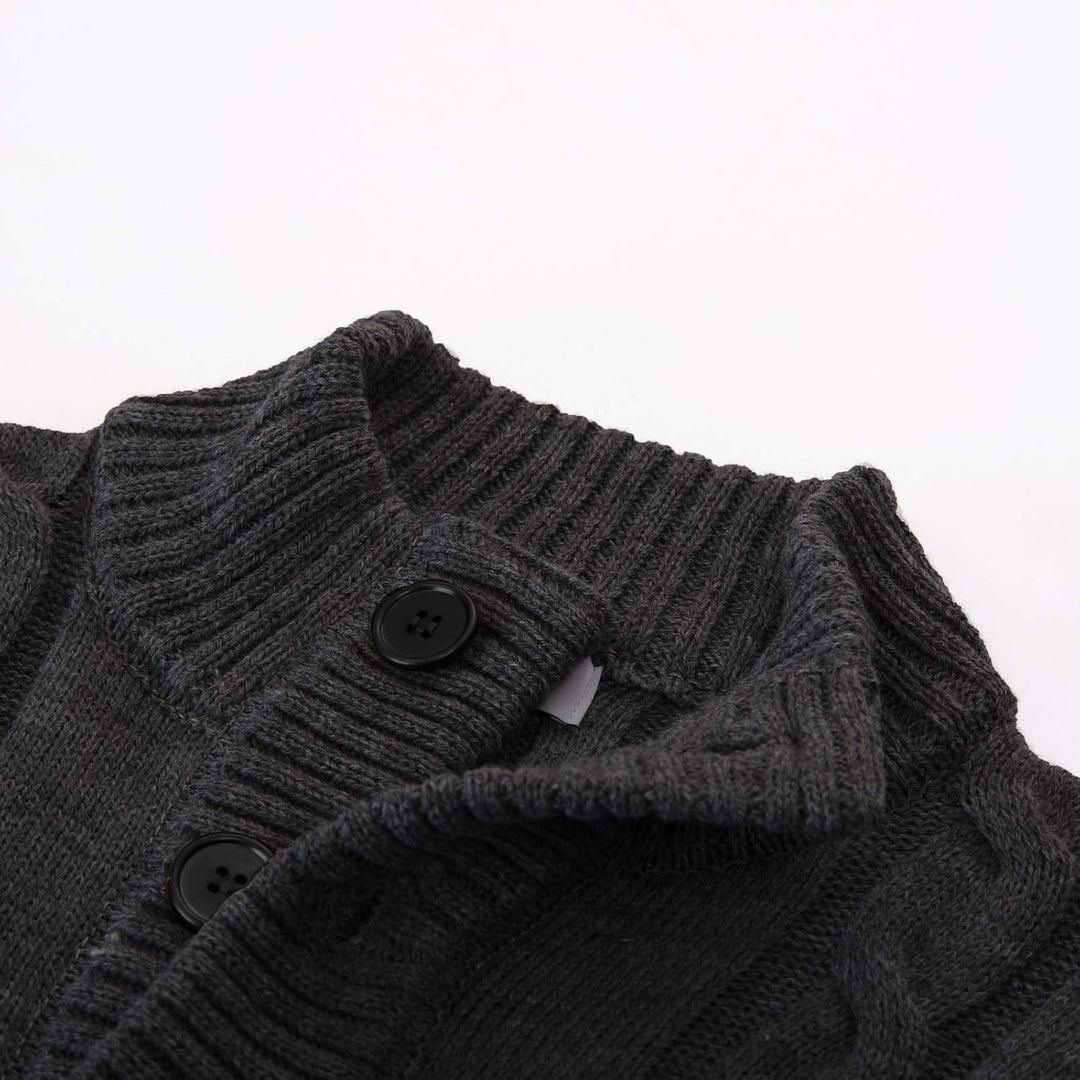 PJ PAUL JONES Herren Strickjacke mit Knopfverschluss Zopfmuster Strickjacke Cardigan mit Gerippter S