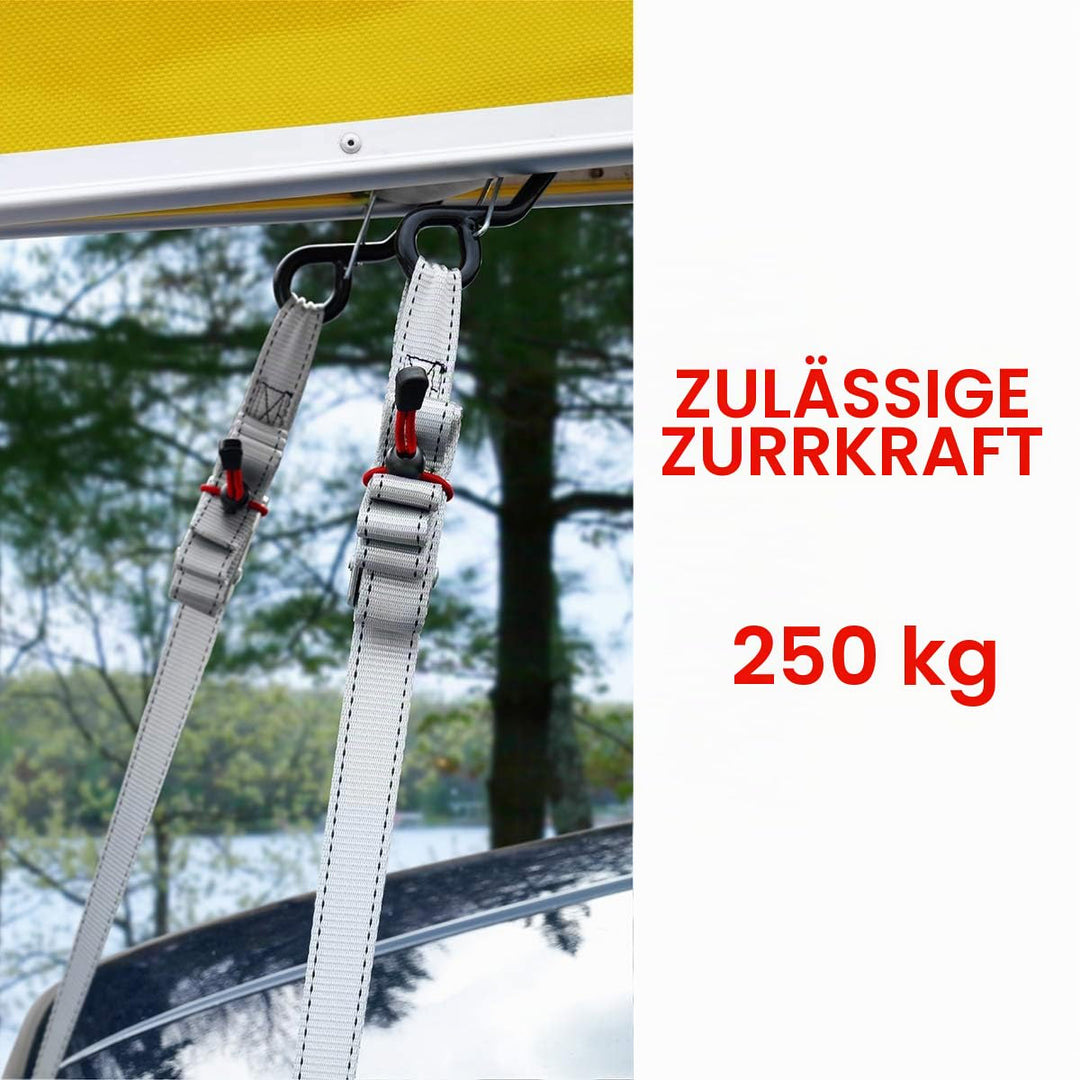 Master Lock 3062EURDAT Spanngurt mit S-Haken und Ratsche, Grau, 1,80 m x 25 mm Gurt, 4-er Set Pack 4