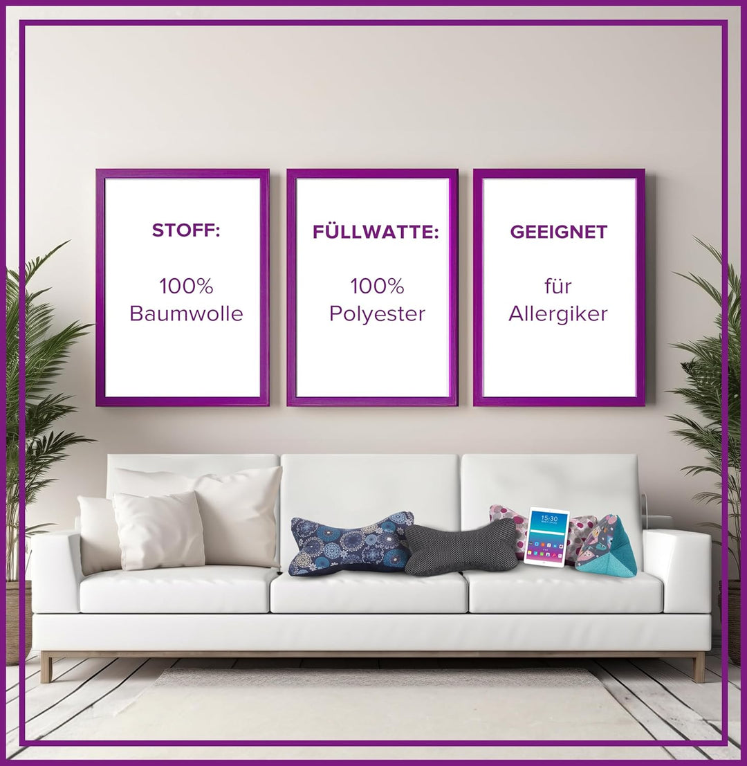 Leseknochen Nackenkissen Mister bequem und waschbar! Handgestopft und genäht in Deutschland - Nutzba