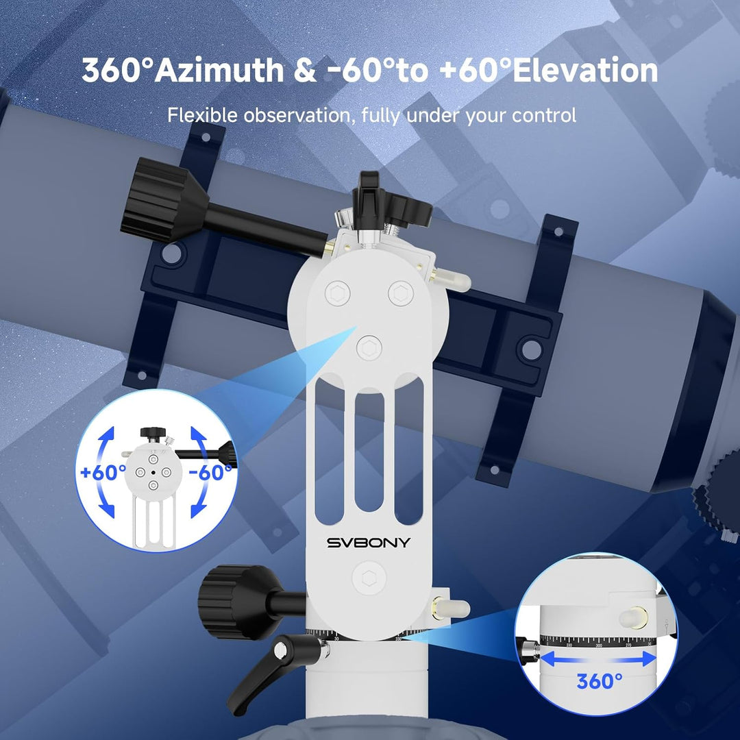 Svbony SV225 Mini Azimutale Teleskop Montierung, 5kg Maximale Tragkraft Aluminium Alt/Az-Montierung,