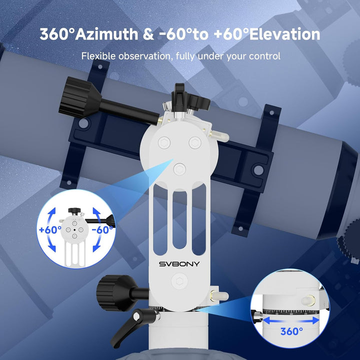 Svbony SV225 Mini Azimutale Teleskop Montierung, 5kg Maximale Tragkraft Aluminium Alt/Az-Montierung,