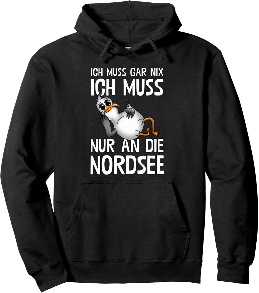 PLATTDEUTSCHER SPRUCH MIT MÖWE Pullover Hoodie