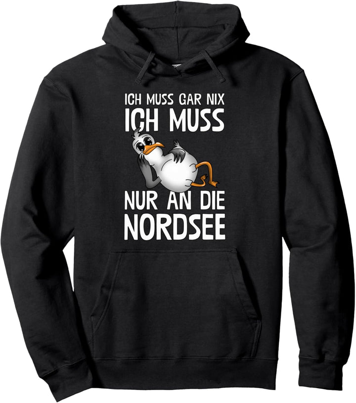 PLATTDEUTSCHER SPRUCH MIT MÖWE Pullover Hoodie