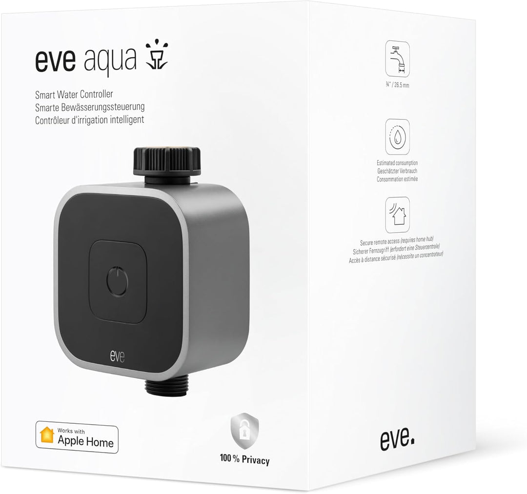 Eve Aqua - Smarte Bewässerungssteuerung per App oder Siri, automatisch bewässern, Zeitpläne, einfach
