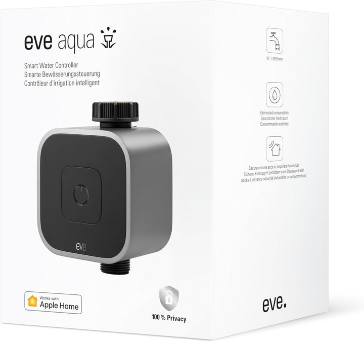 Eve Aqua - Smarte Bewässerungssteuerung per App oder Siri, automatisch bewässern, Zeitpläne, einfach