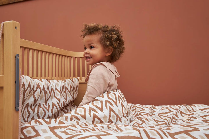 Meyco Baby Bettwäsche Ikat, Juniorbett (atmungsaktives Material, Bettbezug aus 100% Baumwolle, inklu